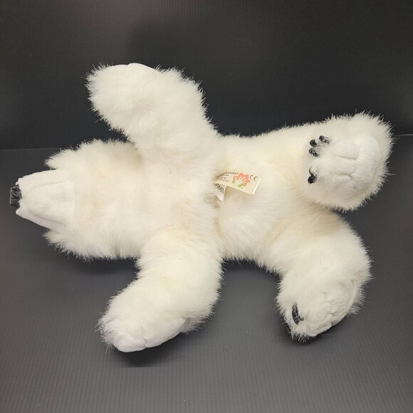 Folkmanis Polar Bear Cub Hand Puppet Fluffy Soft Plush Stuffed Animal Toy - Picture 4 of 5